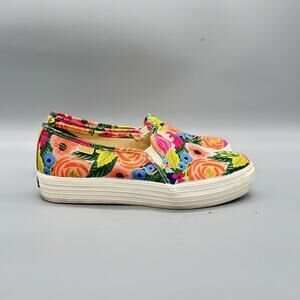 Keds x Rifle Paper Co Shoes Womens 7.5 Multi Floral Slip On Platform Sneakers